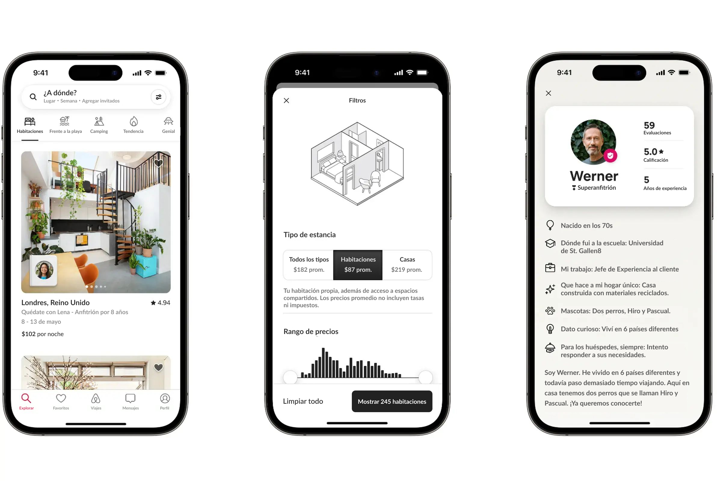Nuevas características de Airbnb Room. Alquiler de habitaciones privadas.