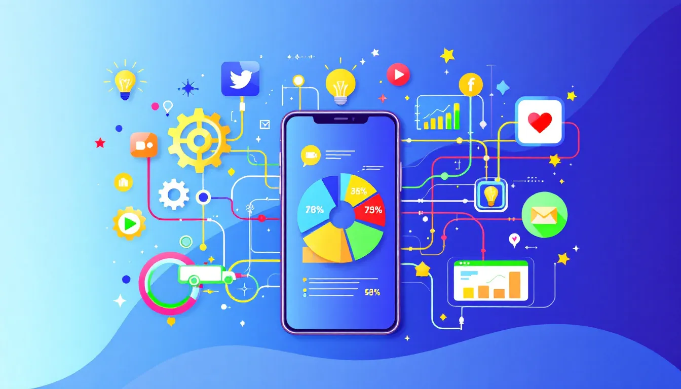 Visual representation of key components in social media marketing consultation.