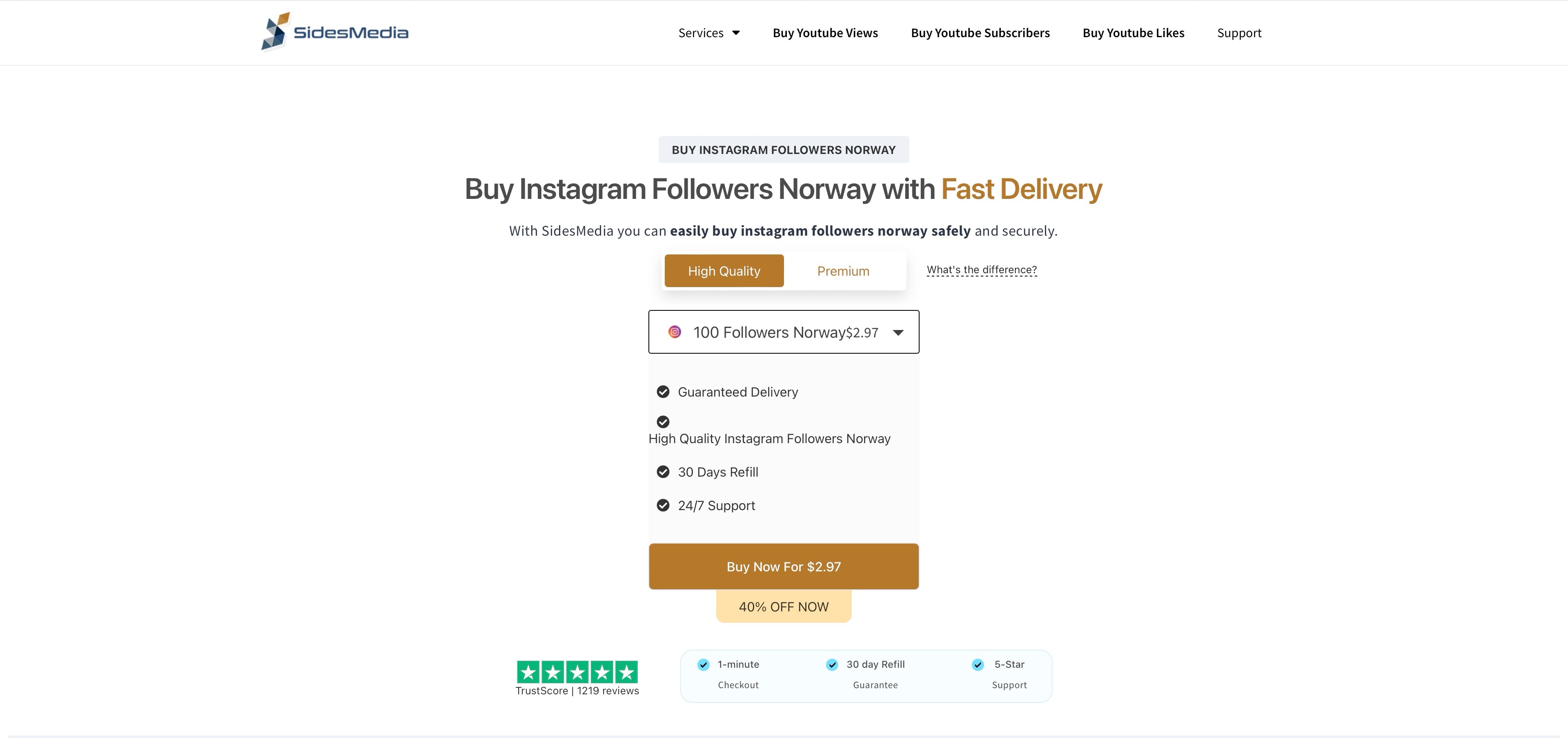 sidesmedia buy instagram followers norway page