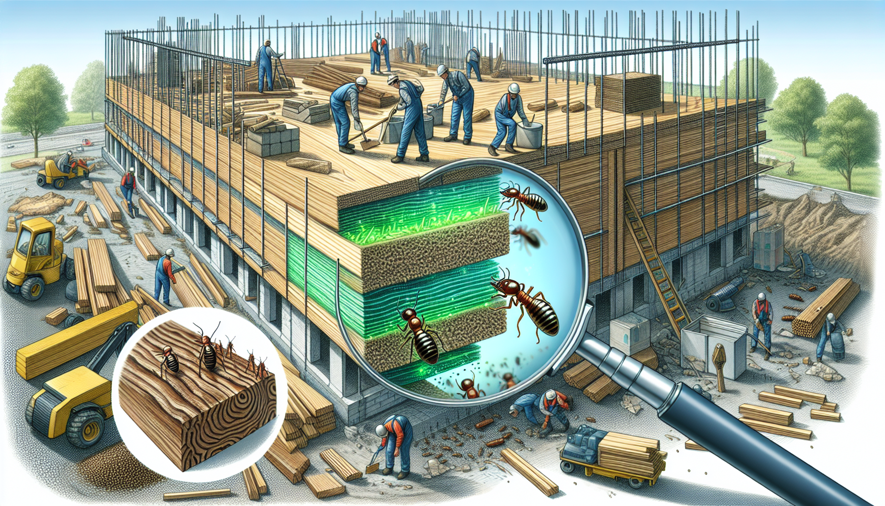 Illustration of termite-resistant materials