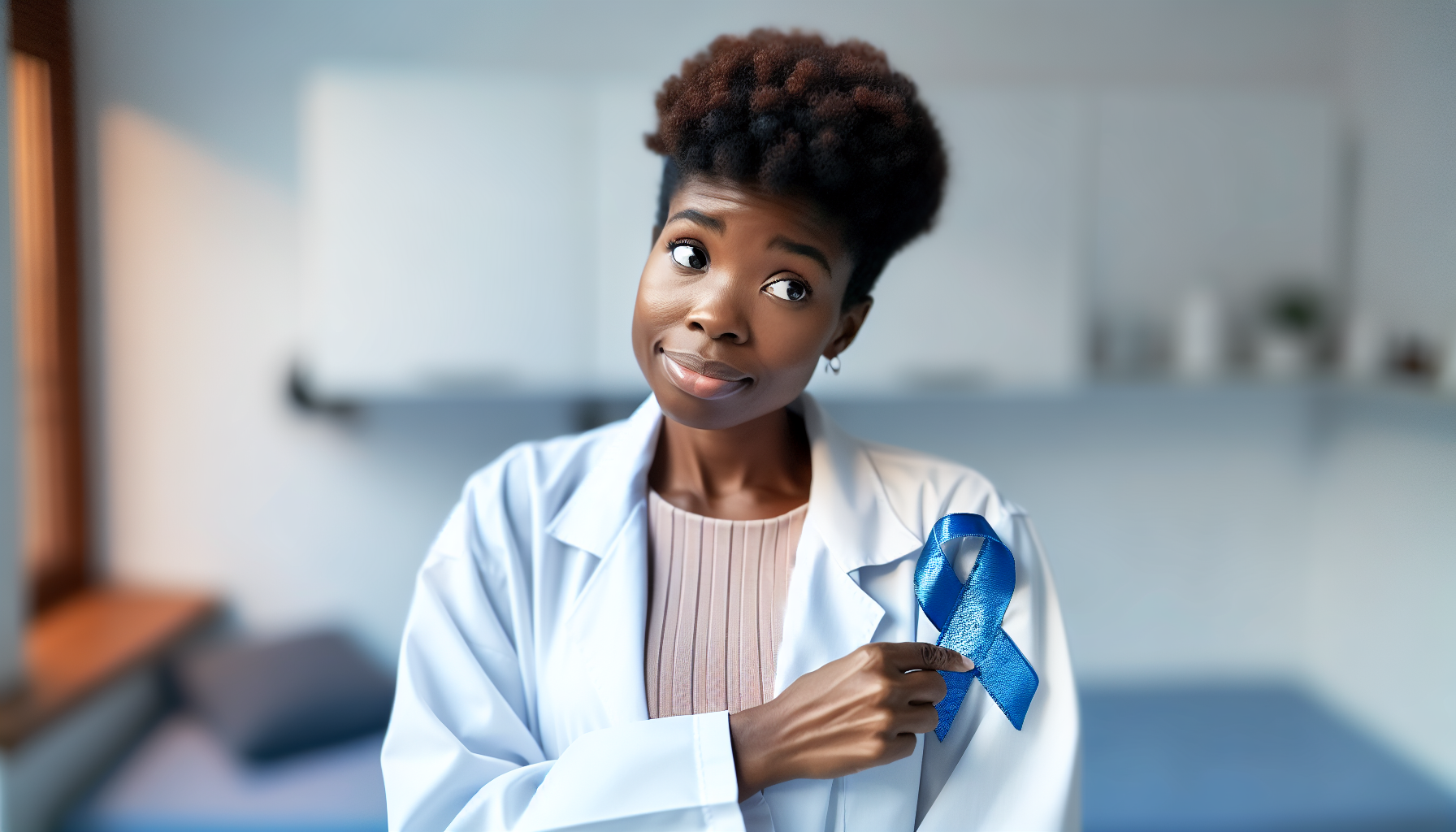 Person holding a neuropathy awareness ribbon