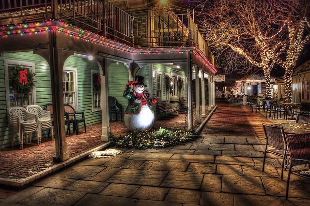 snowman, town, urban