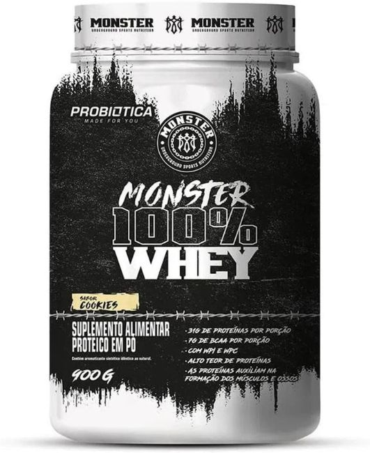 Monster 100% Whey da Probiotíca. Imagem: Amazon
