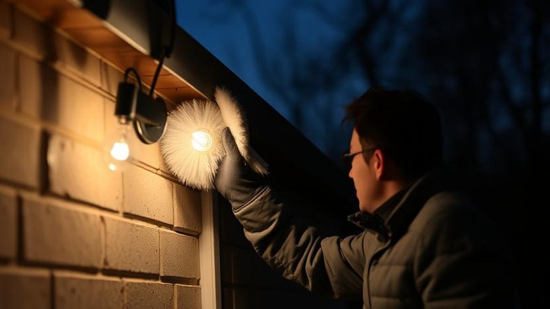 A person cleaning the exterior of led bulbs