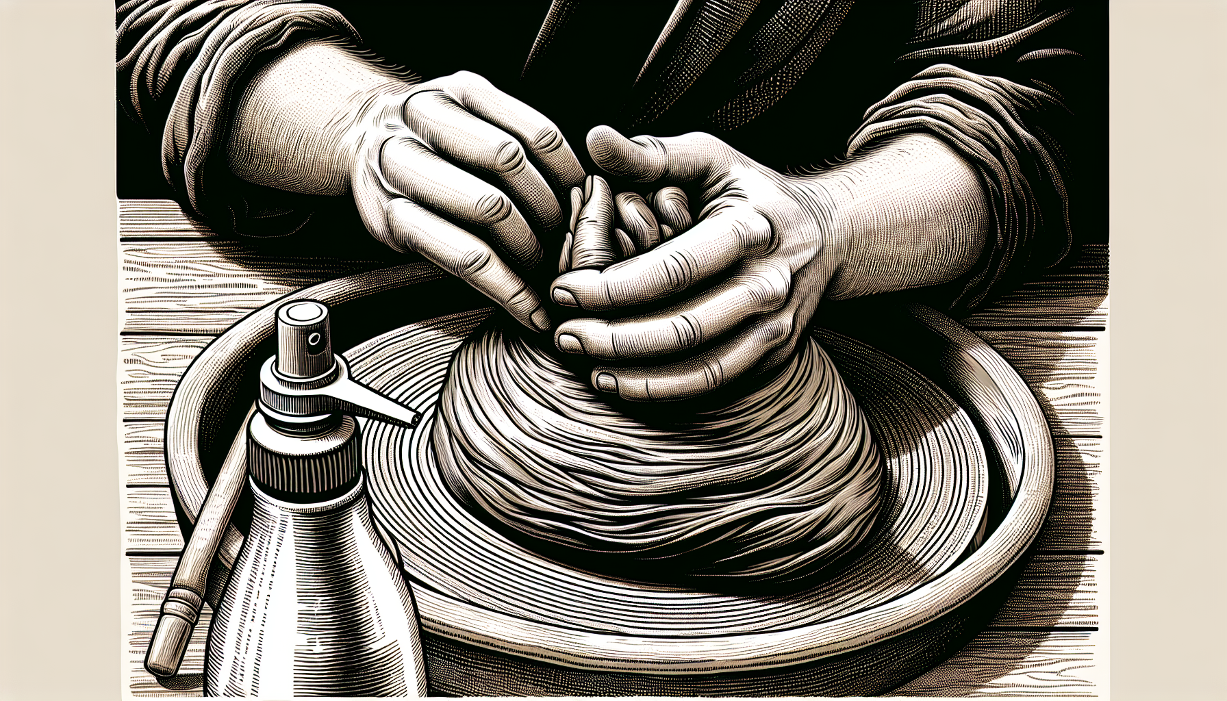Illustration of the claying technique