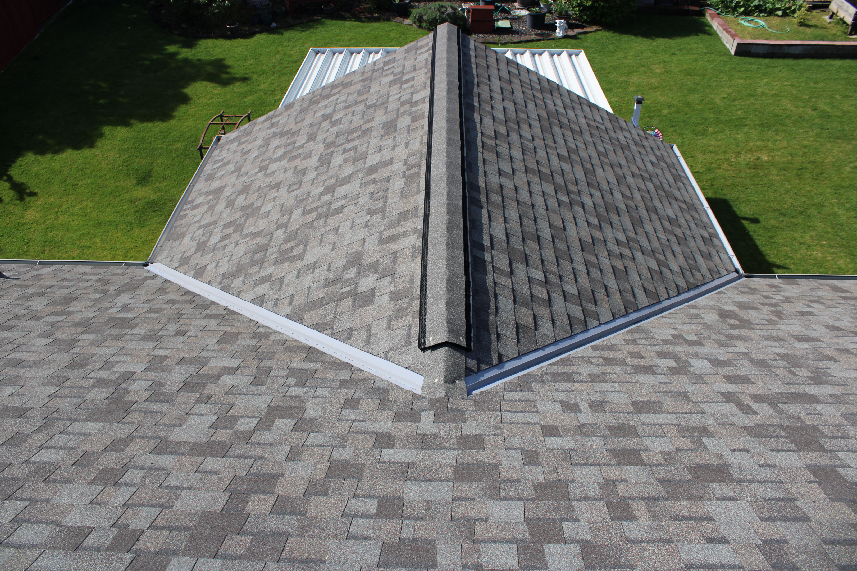 Valley metal that are used to direct water from the architectural shingles and down away from the home. 