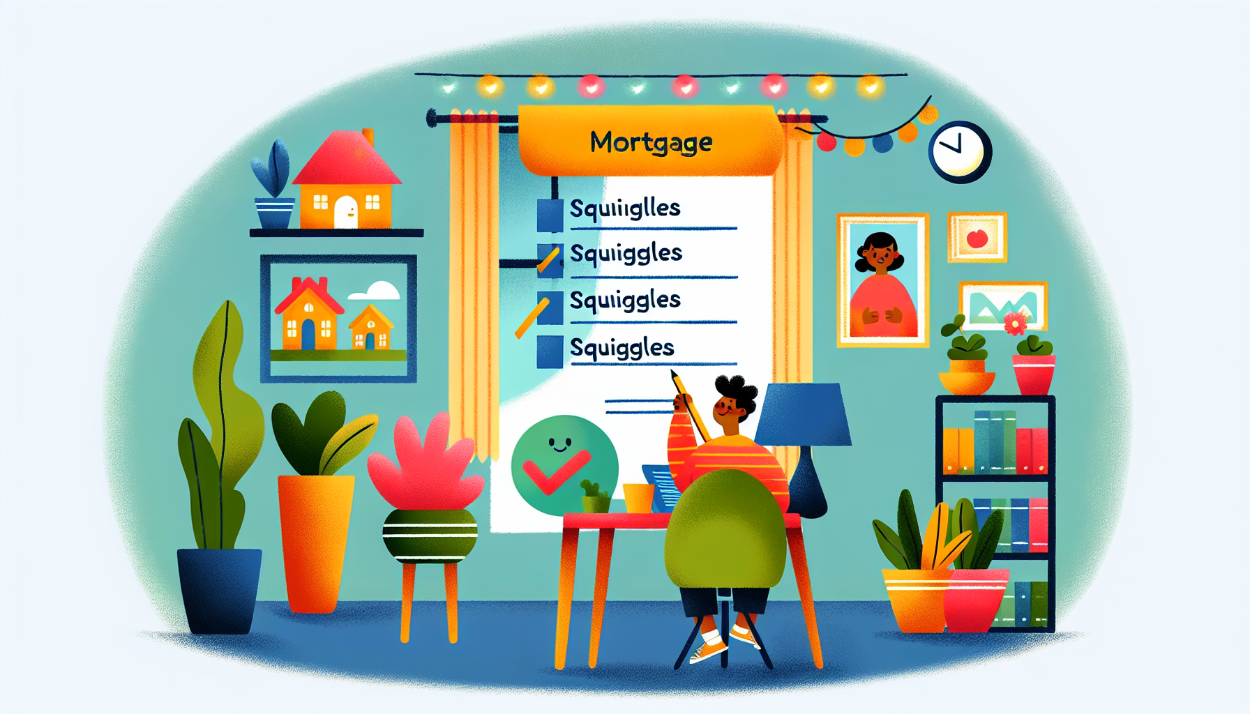 An illustration depicting the application process for a conventional mortgage.