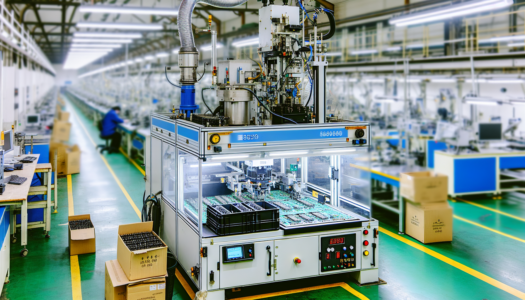 Reflow soldering machine in a manufacturing facility