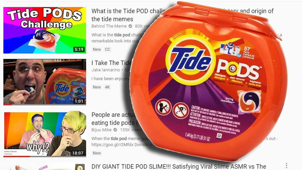 social media challenges - tide pod challenge