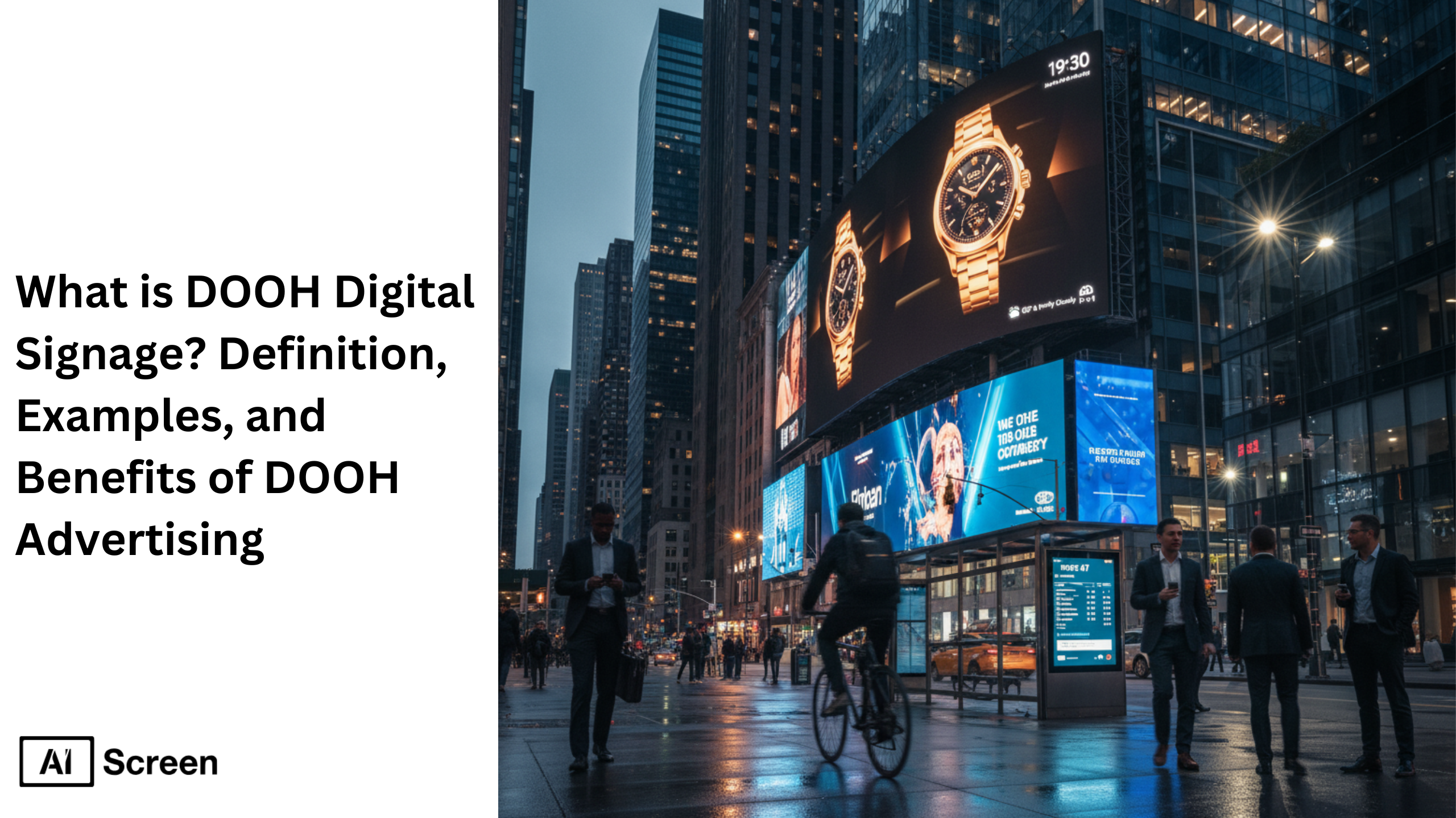 dooh digital signage advertising examples and benefits