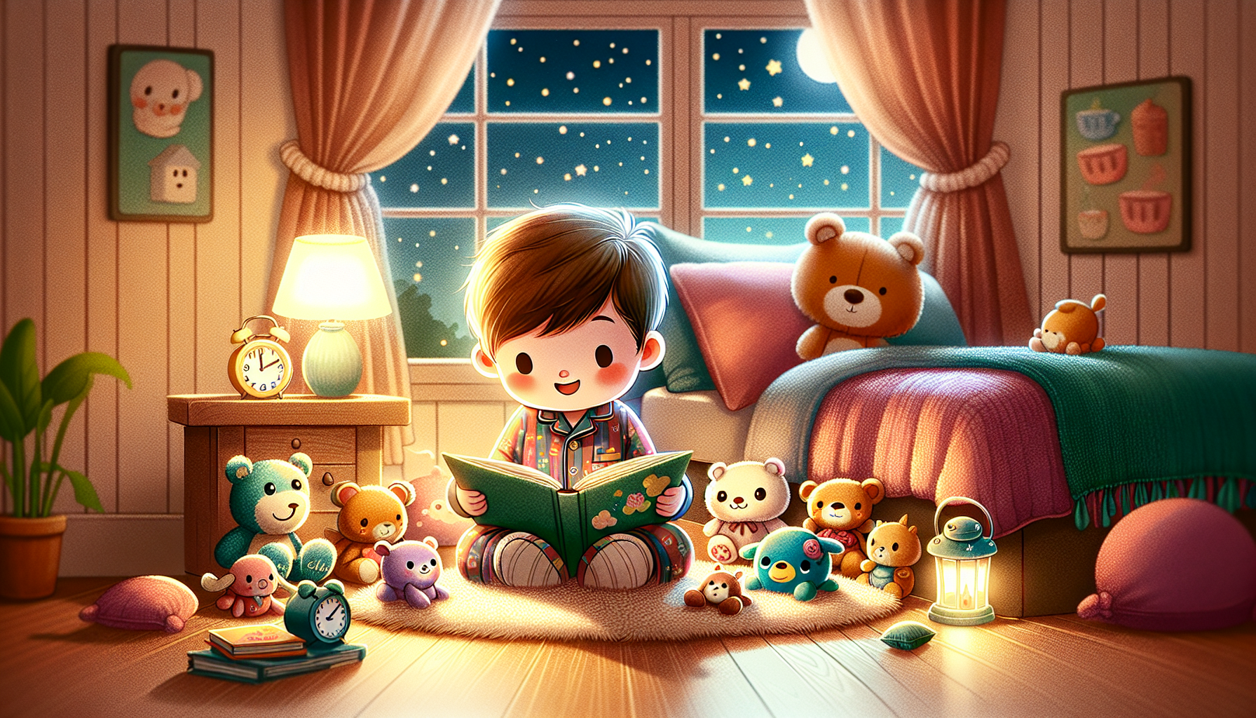 An illustration depicting a child preparing for bedtime, highlighting the importance of a good night's sleep.