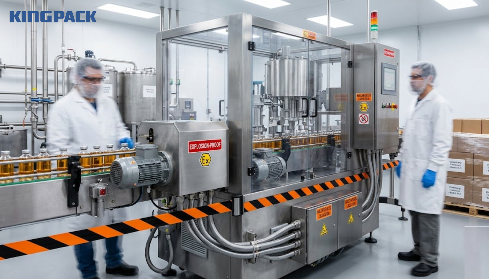 technicians working with Alcohol-Based Pet Medicine Filling Line