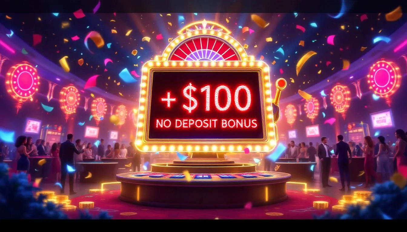 Step-by-step guide on how to claim a $100 no deposit bonus at online casinos.