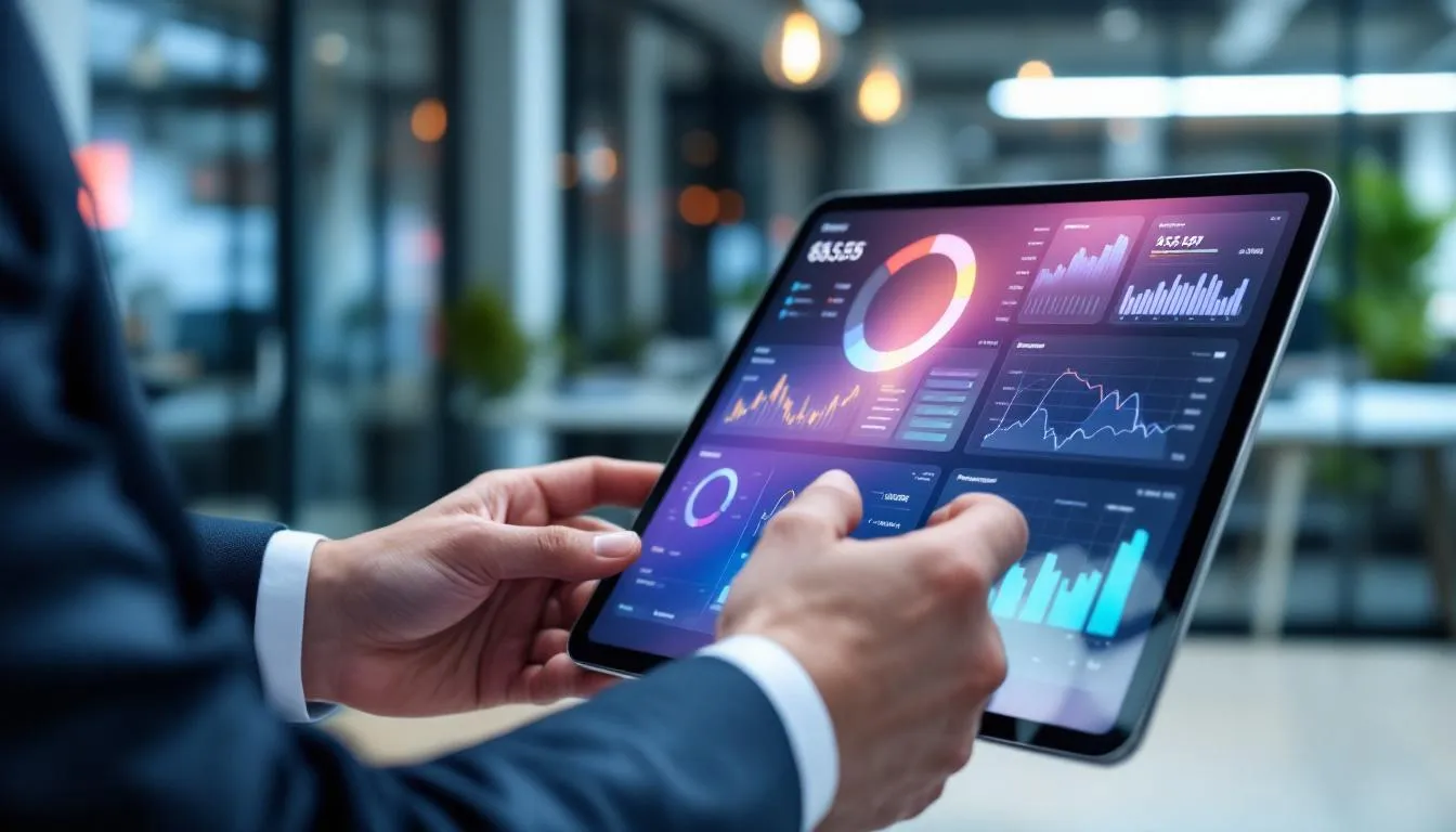 Une session de formation sur l'utilisation d'outils financiers sur un iPad.