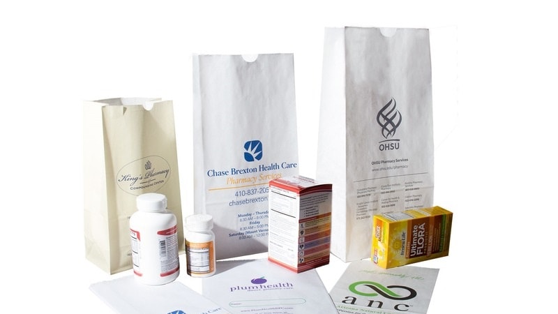 Tamper-evident bags, medication bottles, and boxes