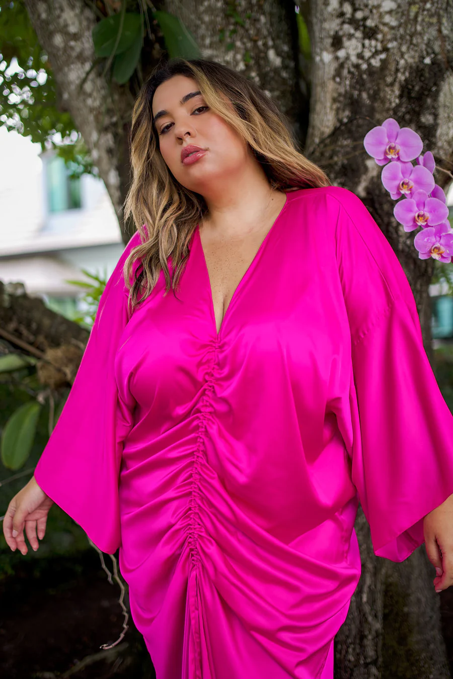 The Pink Maxi Dress with Front Smocking - all right reserved to Armour781