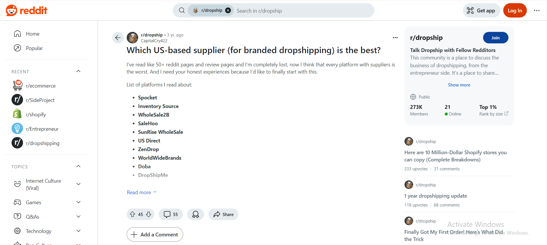 dropshipping suppliers usa