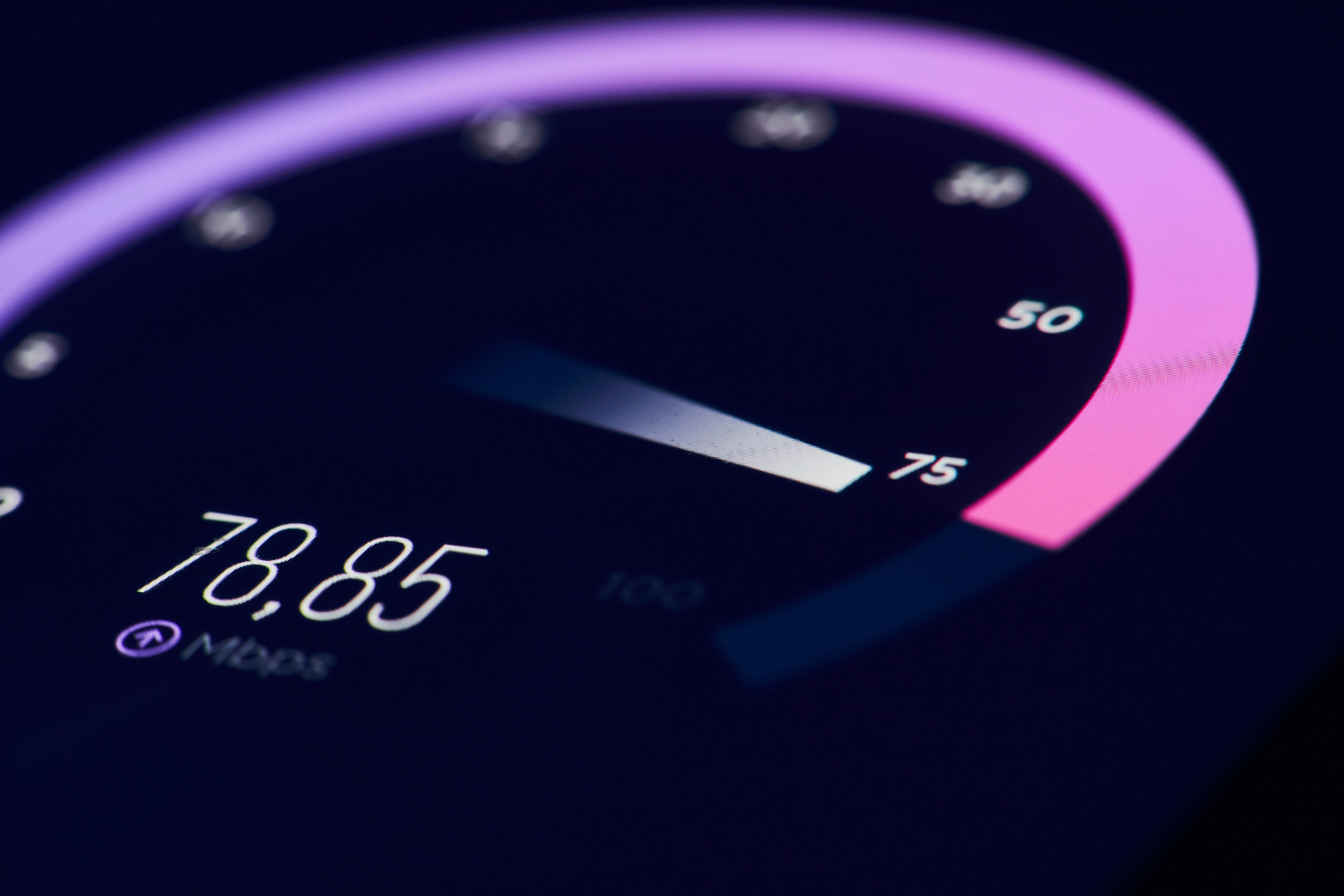 An image of an internet speed test.