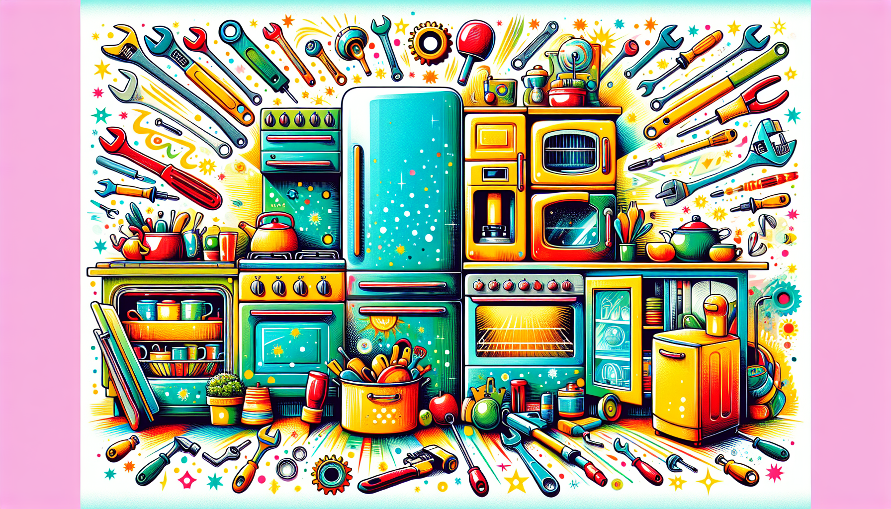 An illustration representing comprehensive appliance repair services.