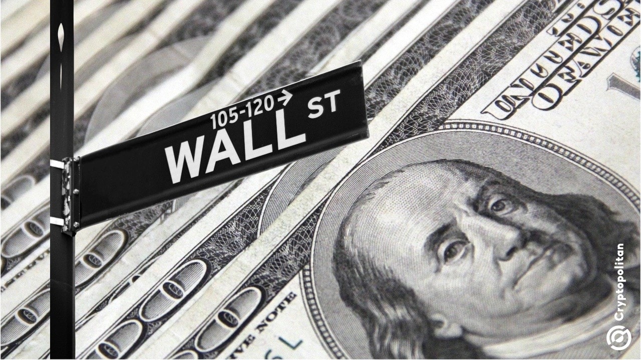 Wall Street - Digital asset - asset managers - regulatory clarity – settlement – institutions – banks – derivatives – Artificial Intelligence – bitcoin – blockchain – blockchain technology – decentralized finance – digital assets A Wall Street Image with US dollar note.