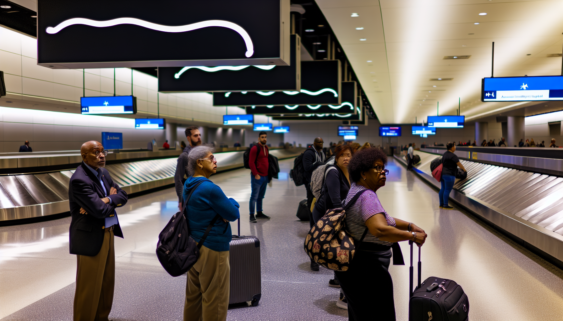 Baggage claim area at JFK Terminal 1