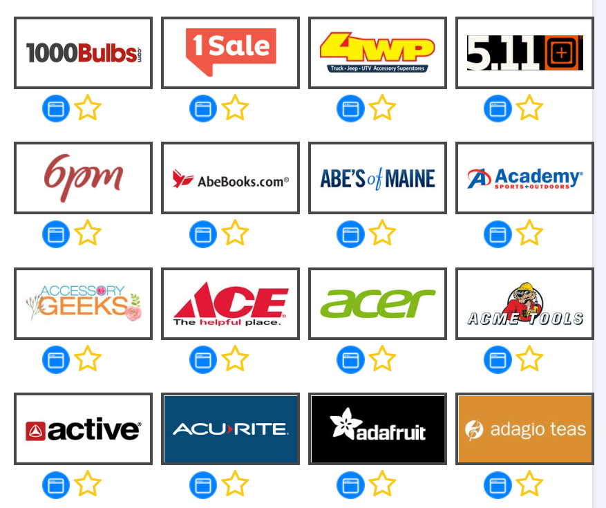 retailer list