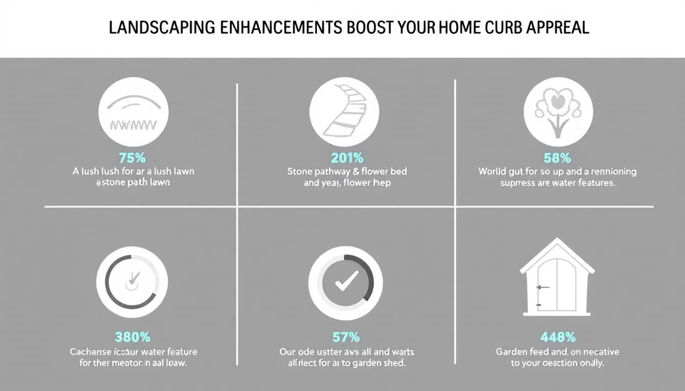 Beautiful landscaping enhancements that increase a home's curb appeal.