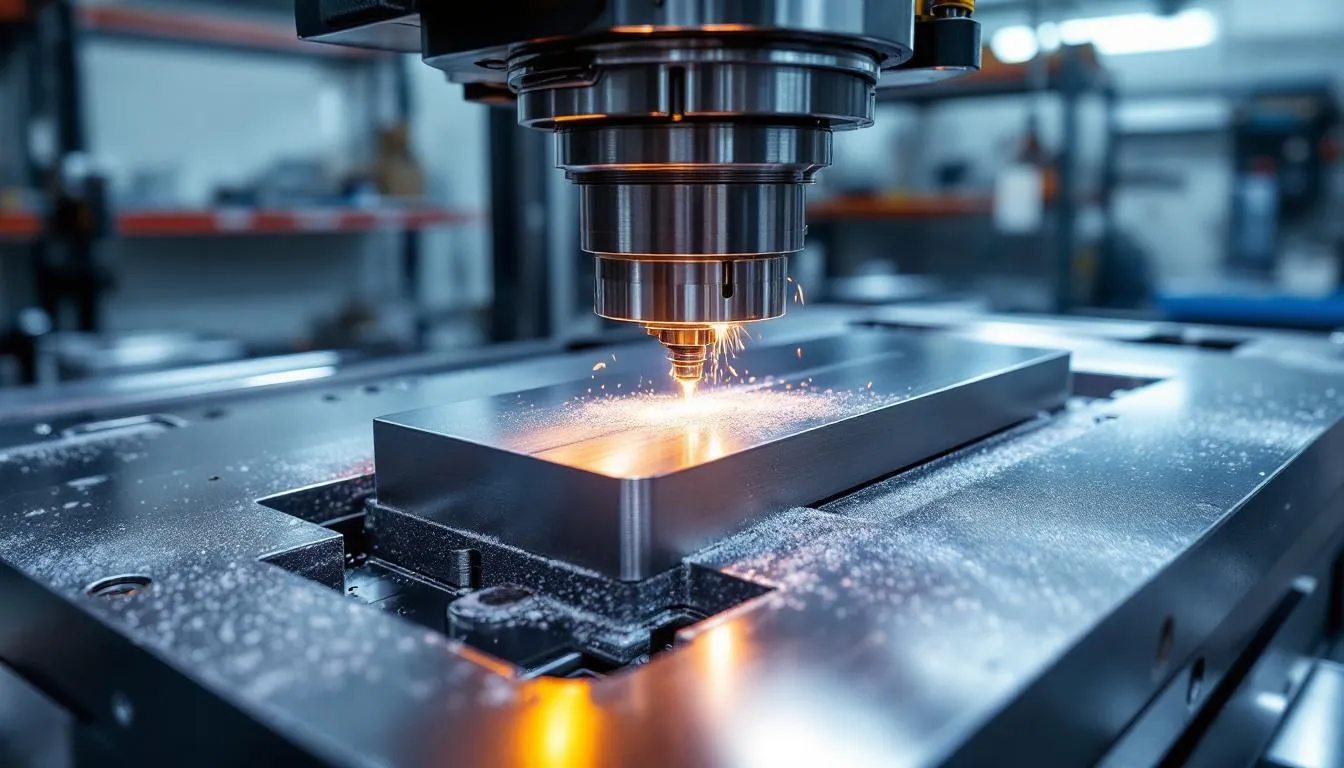 A CNC machine is shown cutting aluminum parts for a weed grinder with precision, showcasing the intricate details and sharp teeth that contribute to a consistent grind. This process emphasizes the quality and durability of metal grinders designed for cannabis connoisseurs.