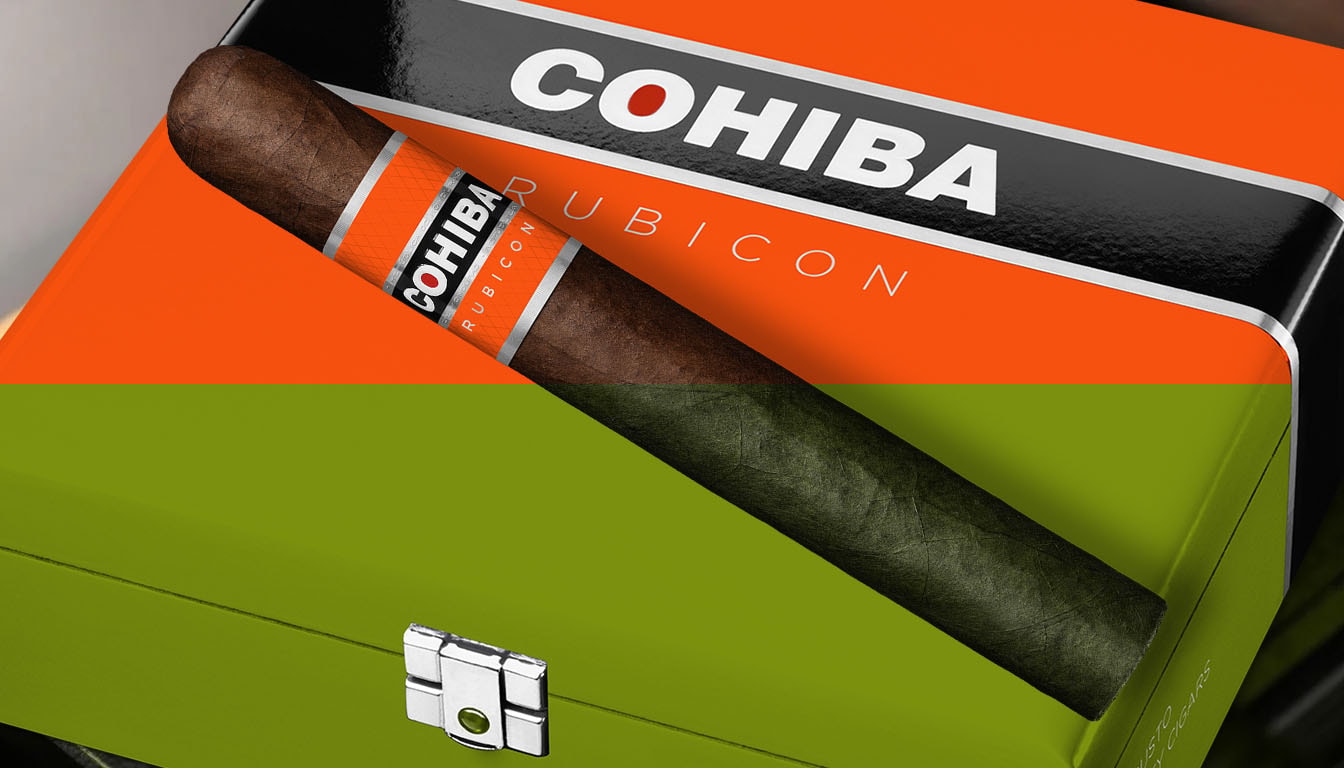 The elegant packaging of Cohiba Rubicon cigars.