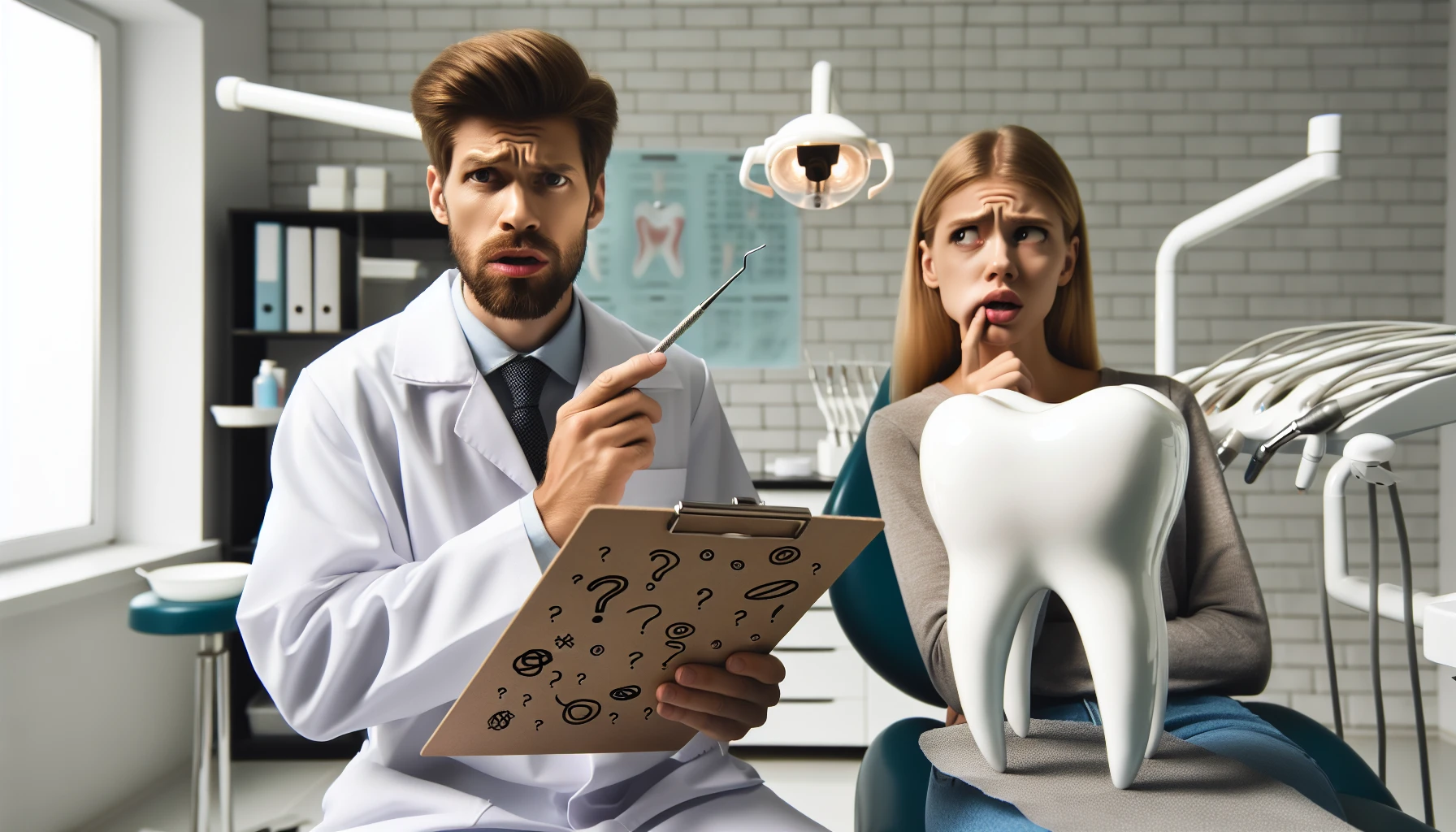Dentist explaining dental insurance coverage to a patient