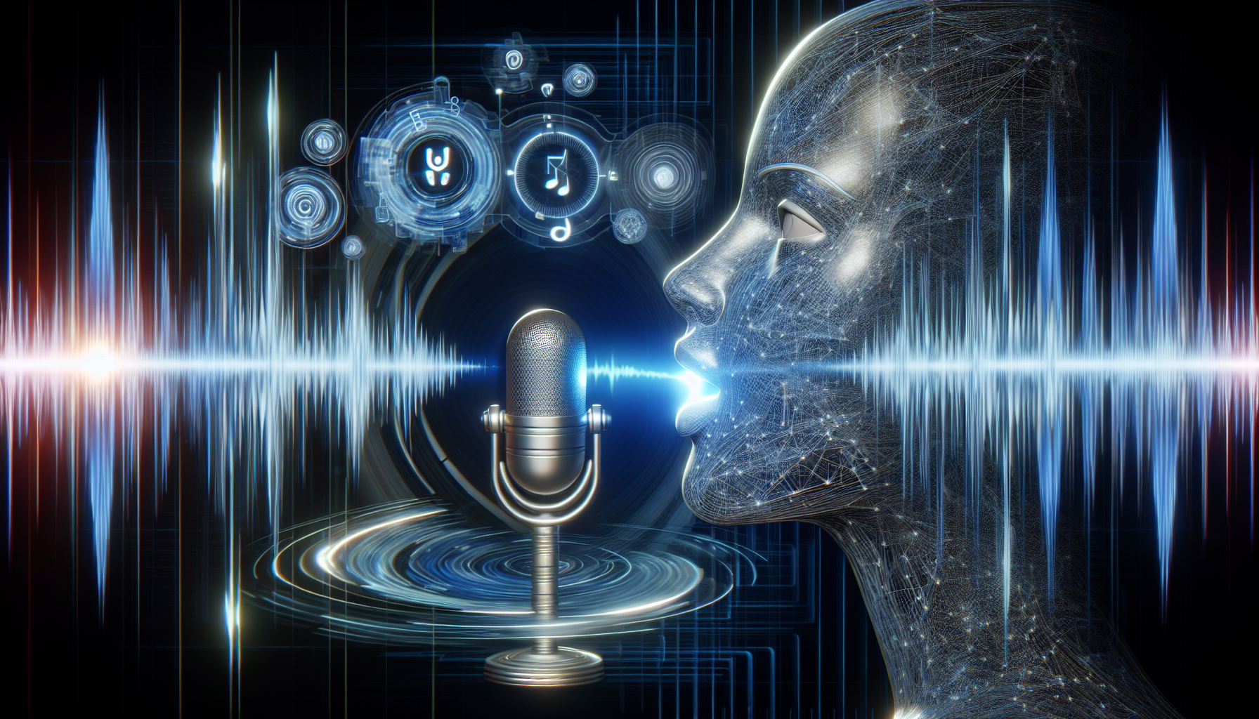 Illustration of AI voice technology in e-learning