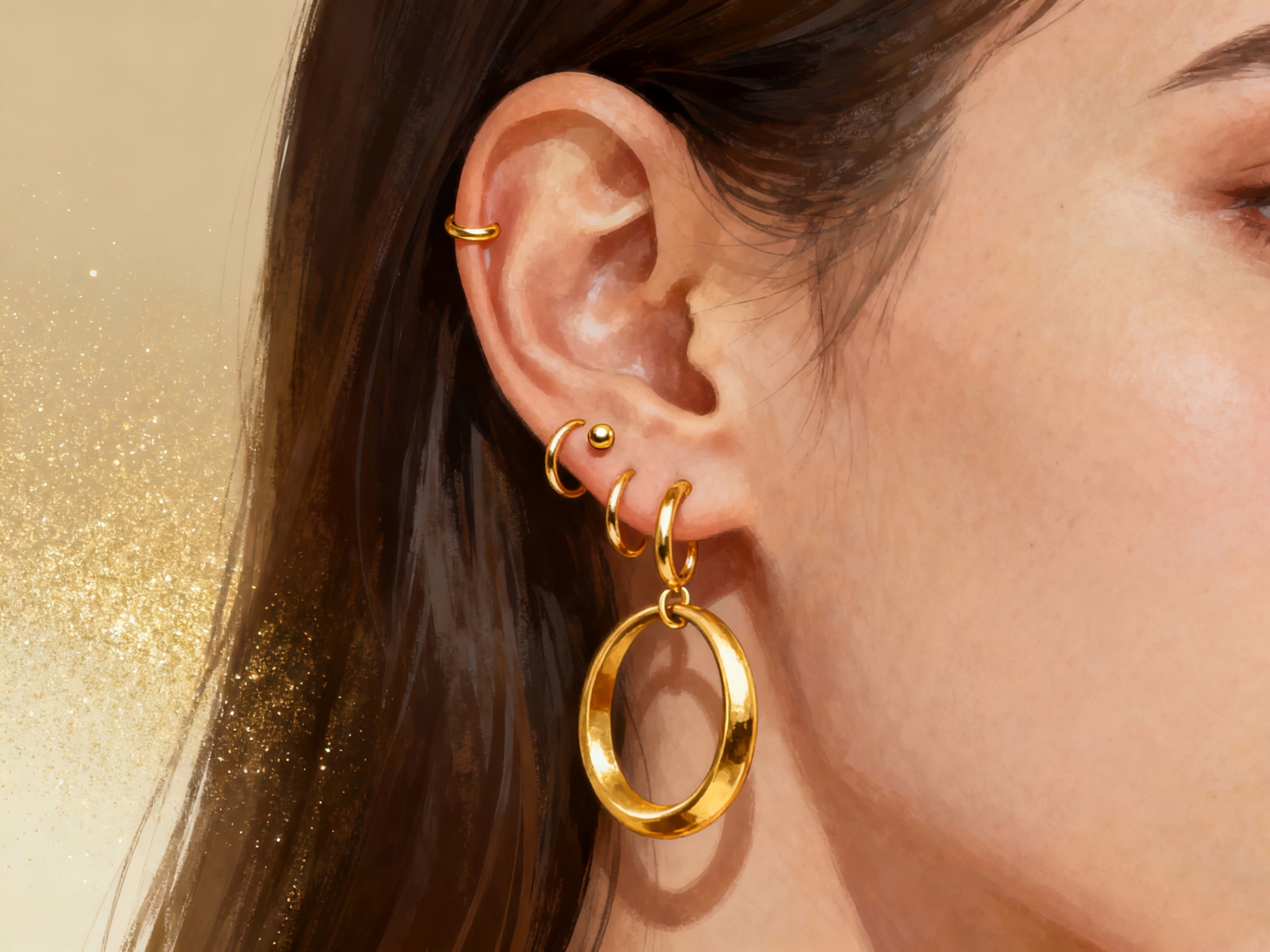Stacking earrings for women is also trending.