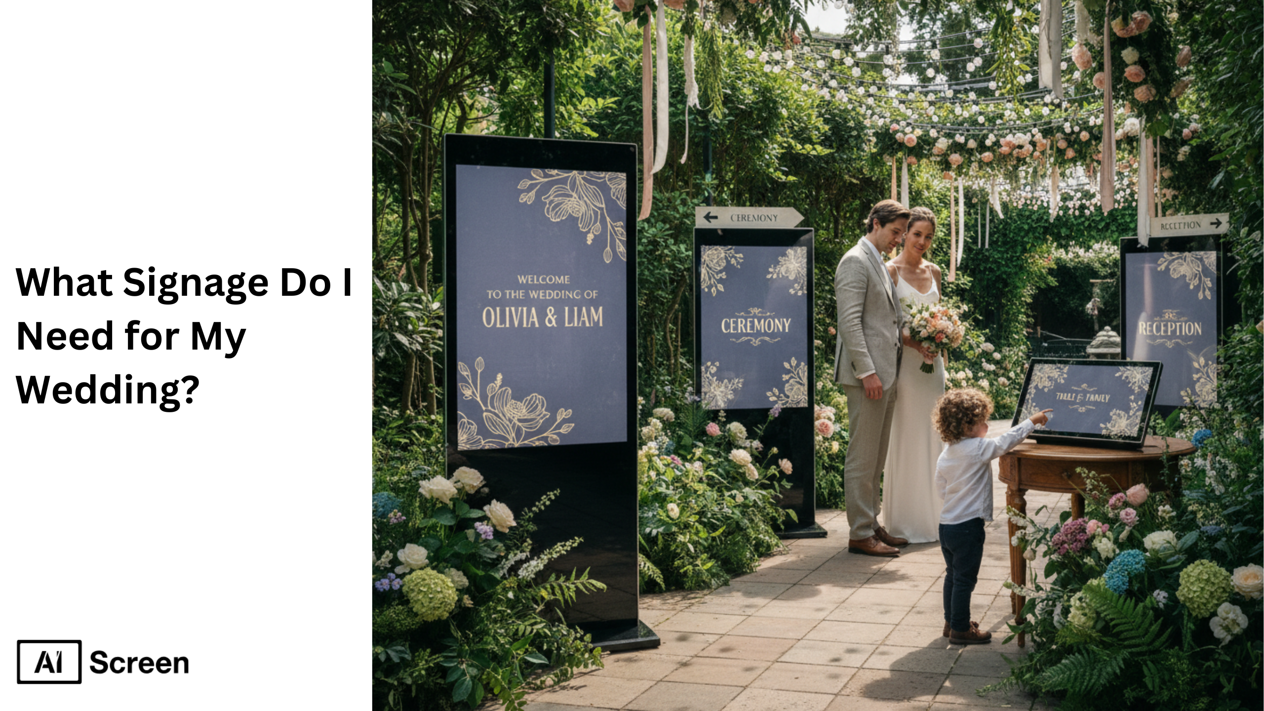 What Wedding Signage Do I Need for My Wedding? 1 wedding ceremony decorative signage