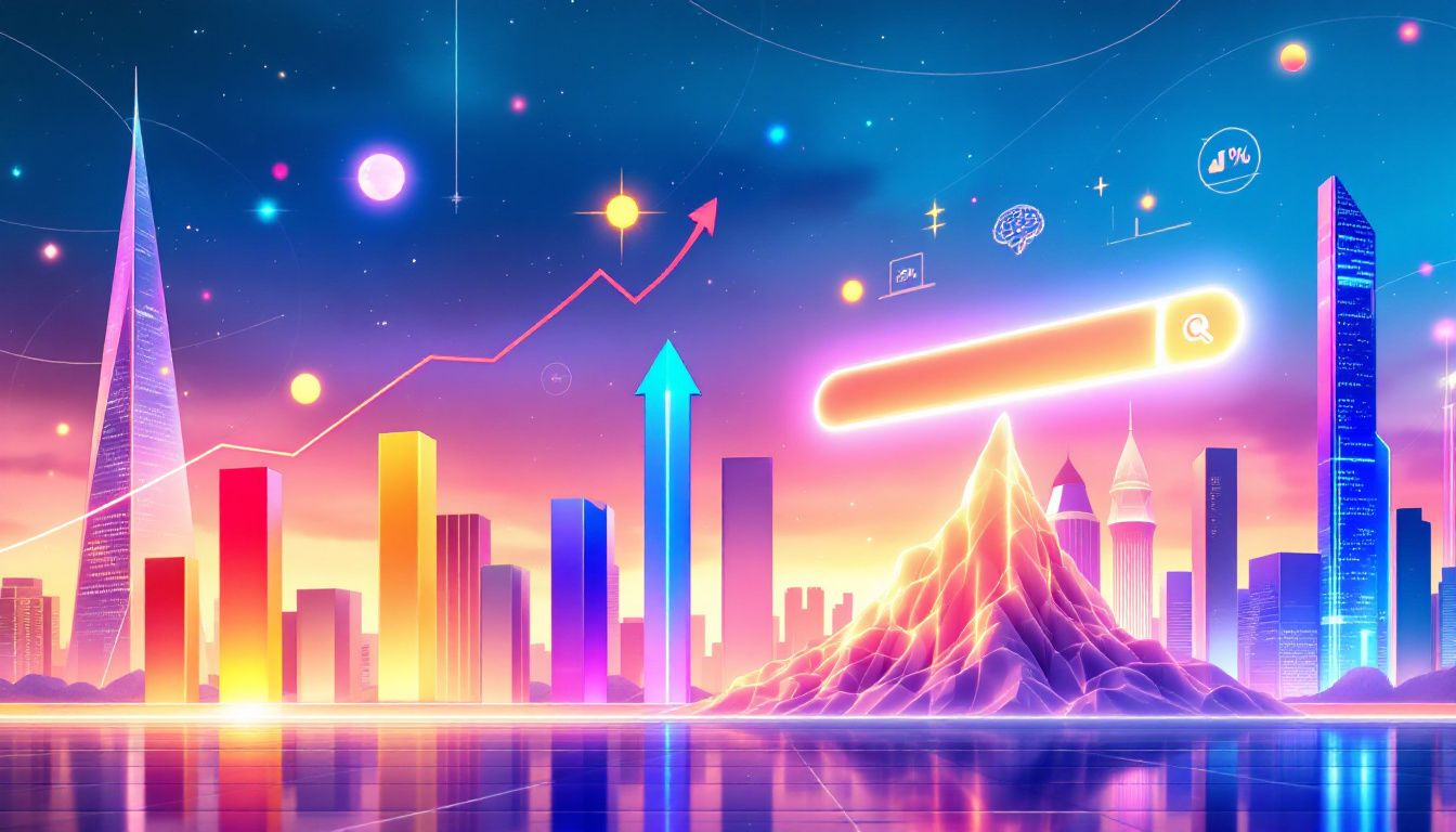 An illustration depicting the rise of zero-click searches and its implications for SEO strategies.