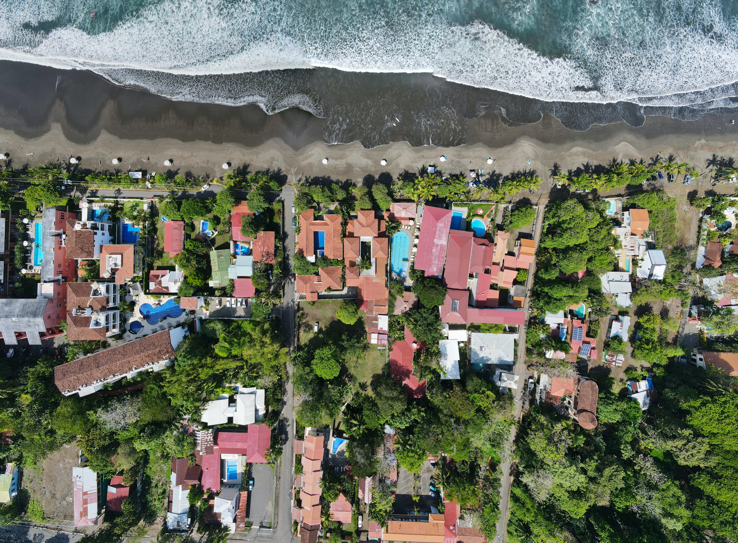 Aerial view of Jaco in Costa Rica