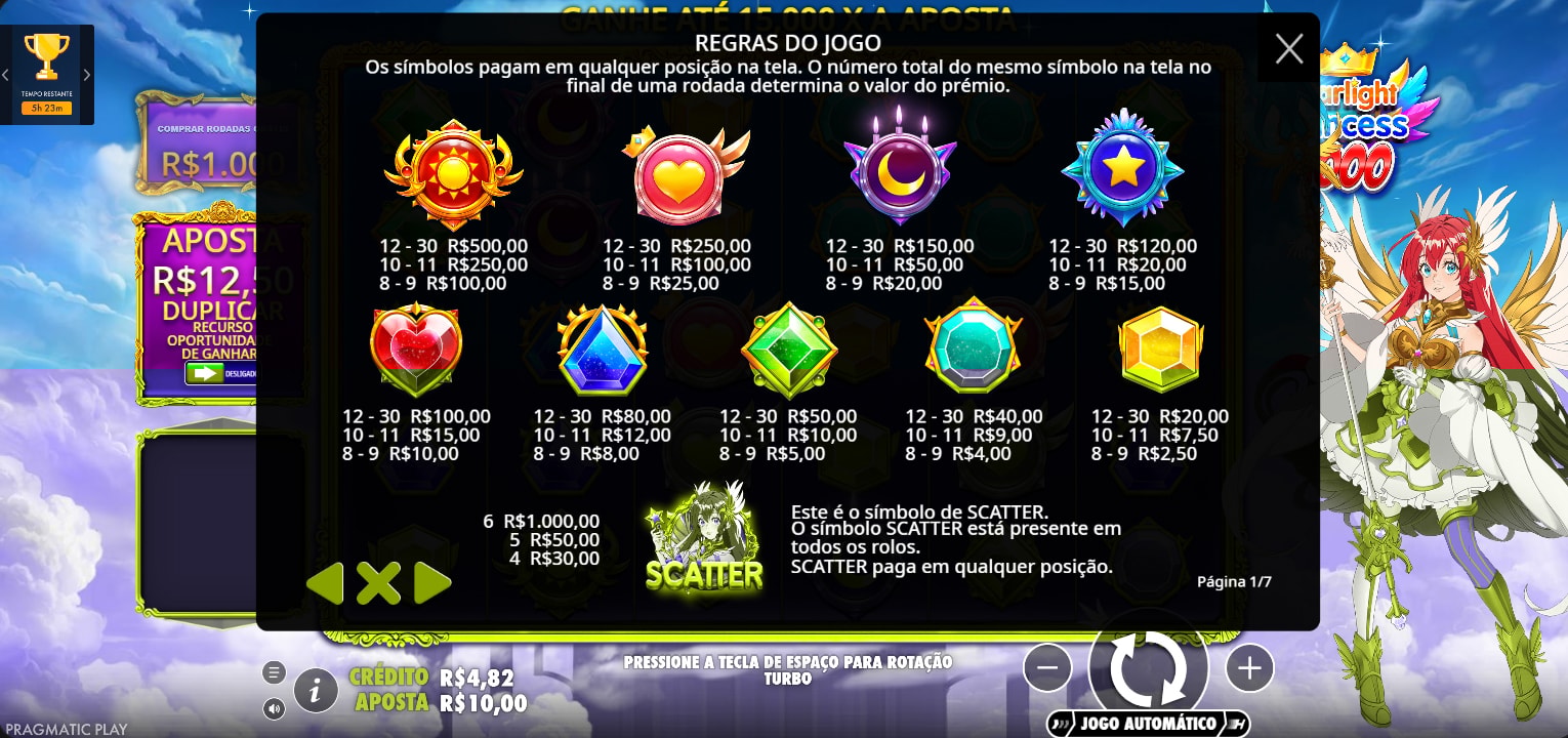 estrategias jogar starlight princess
