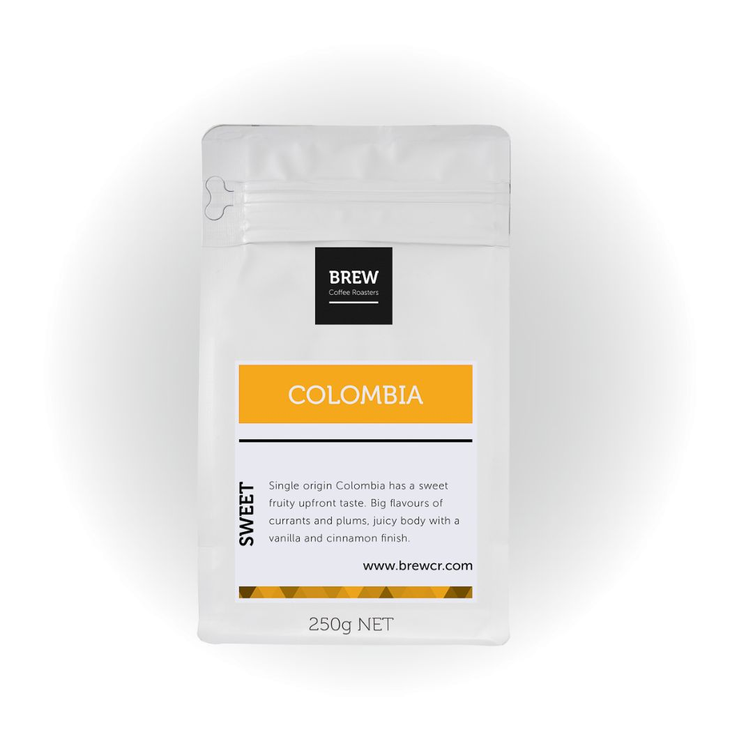 Bag of Colombian Single Origin Coffee Beans from Perth Coffee Roaster, Brew Coffee Roasters