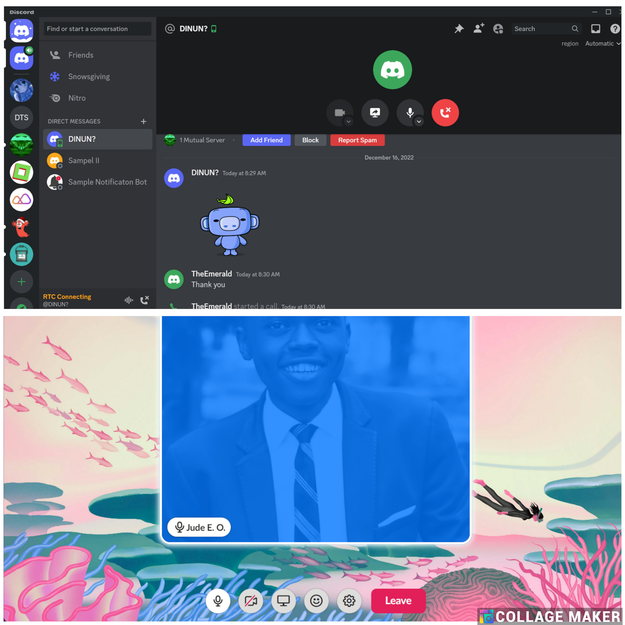 Image showing a Discord's all-in-one voice messaging feature.