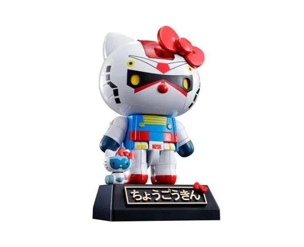 White Chogokin Hello Kitty x Gundam Figure