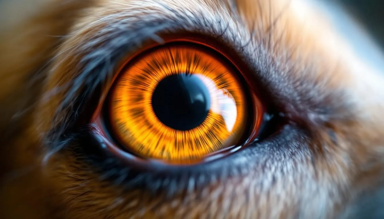 A close-up view of a dog