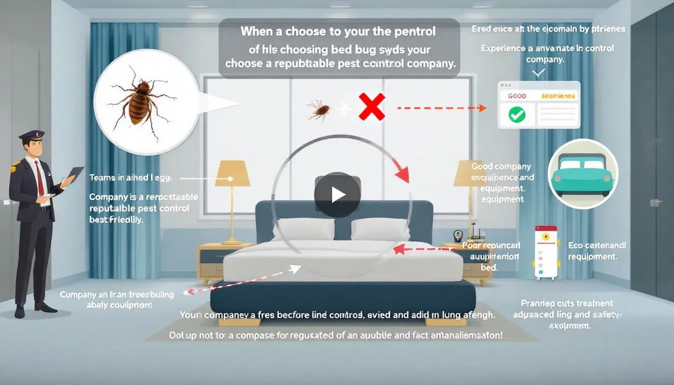 Choosing a pest control company for effective bed bug eradication.