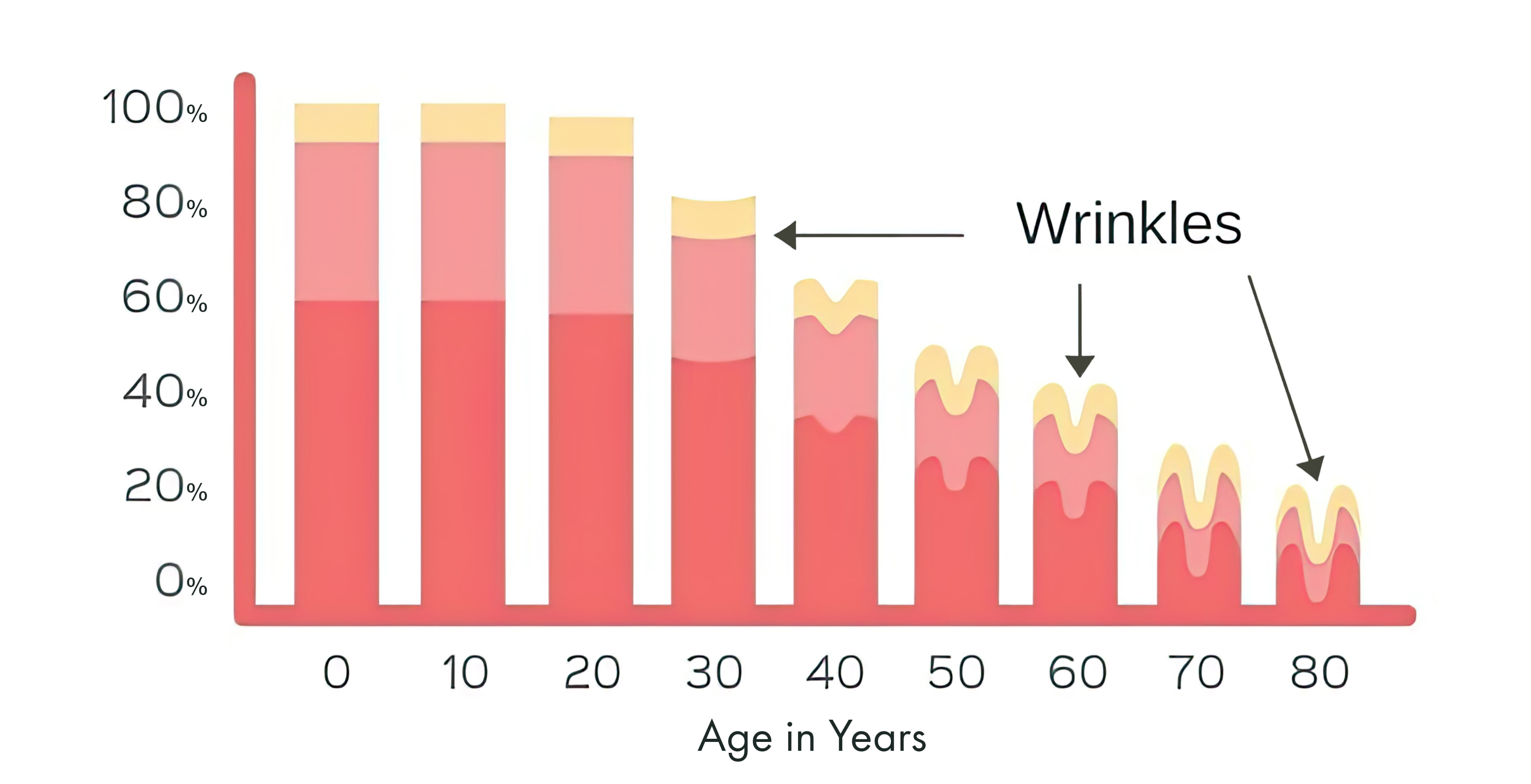 Collagen loss with aging