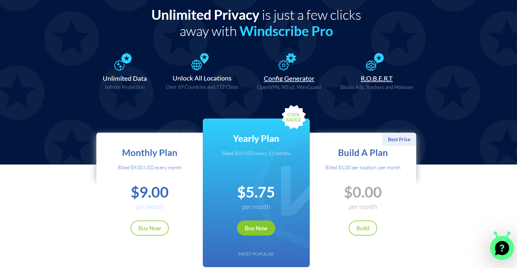 Windscribe Pricing