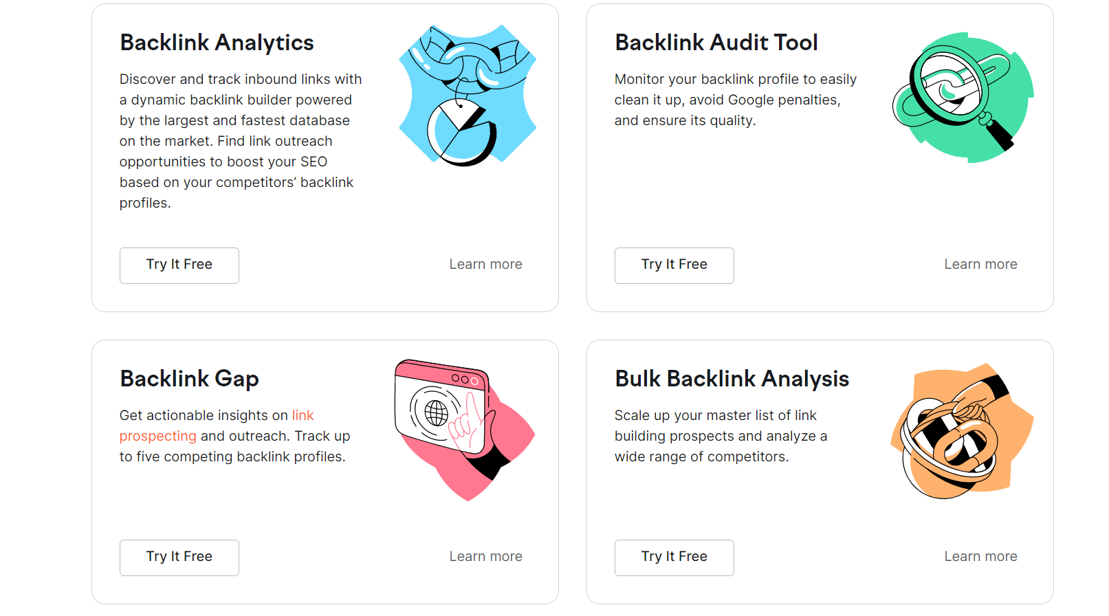 SEMrush- Backlink analysis tool