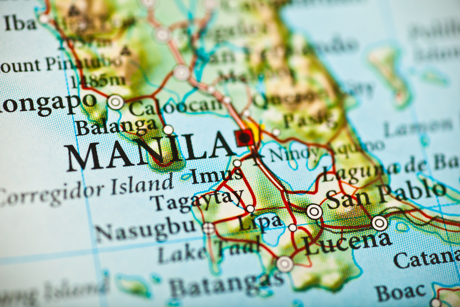 Map of the Philippines, highlighting Manila.