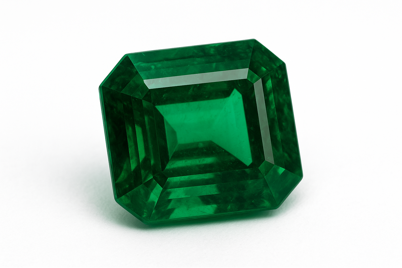 Smaragdas Kolumbijos žalios spalvos, emerald formos.