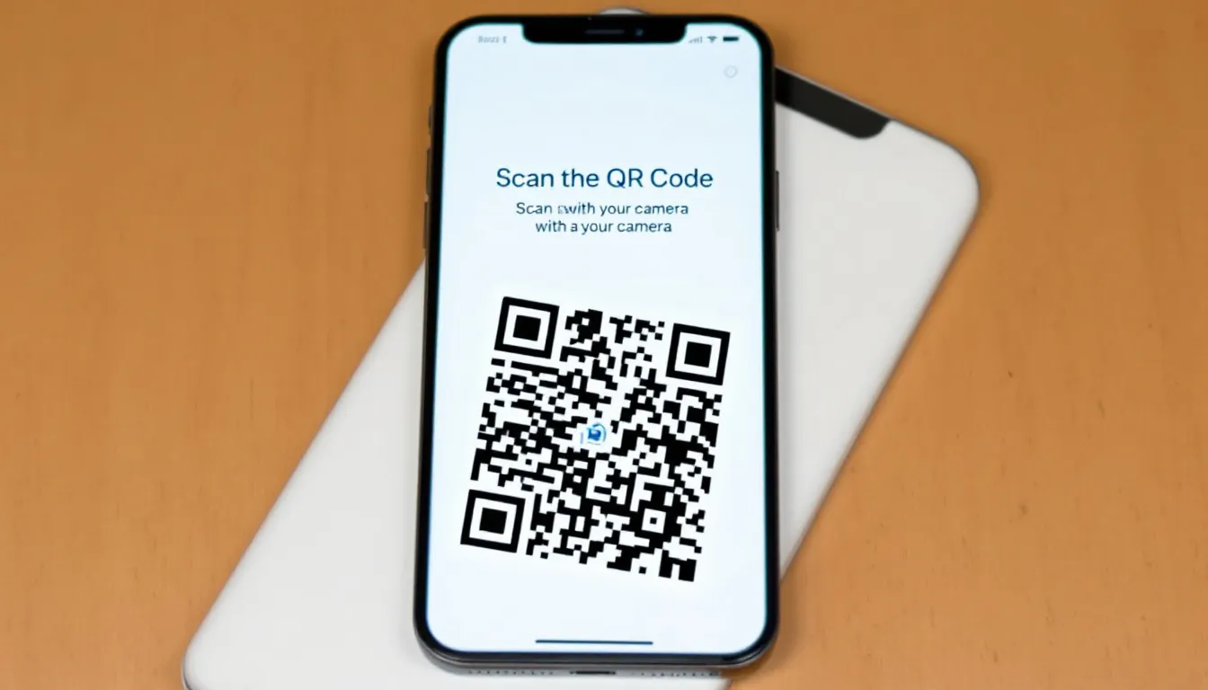 The image displays the eSIM set up interface on a new iPhone, featuring a prominent QR code scanning option for users to activate their Verizon account. This setup allows for easy transition from a physical SIM card to an eSIM, enhancing the device's connectivity experience.
