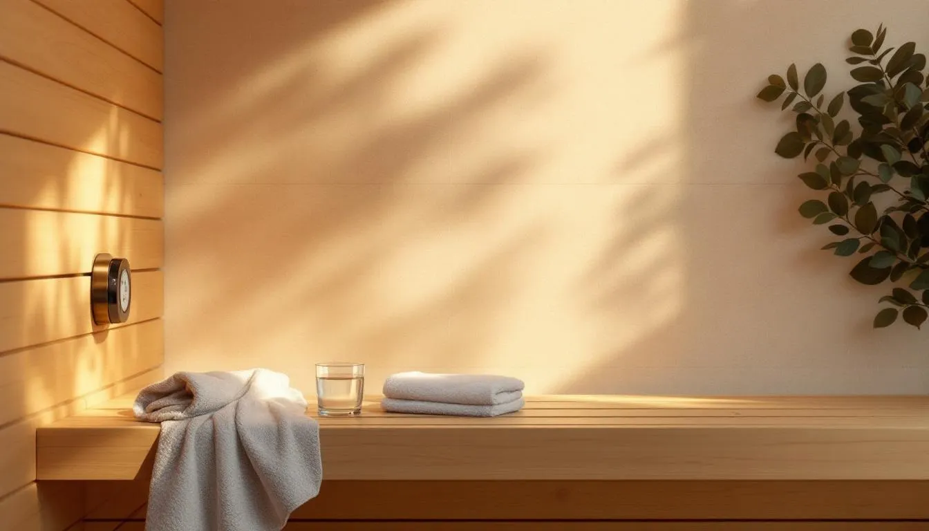 A visual representation of potential risks and precautions related to sauna use.