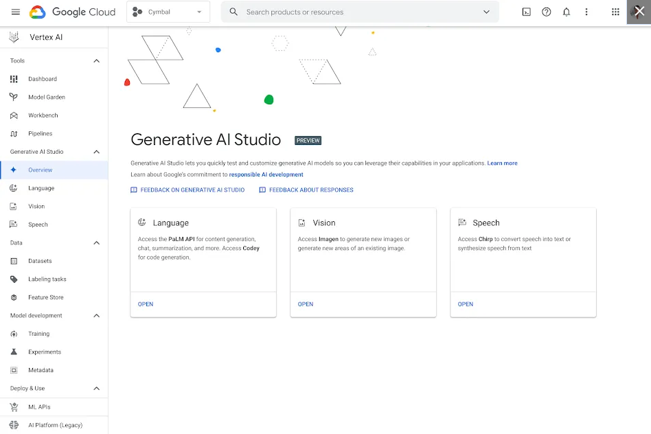 Google generative AI foundation models 