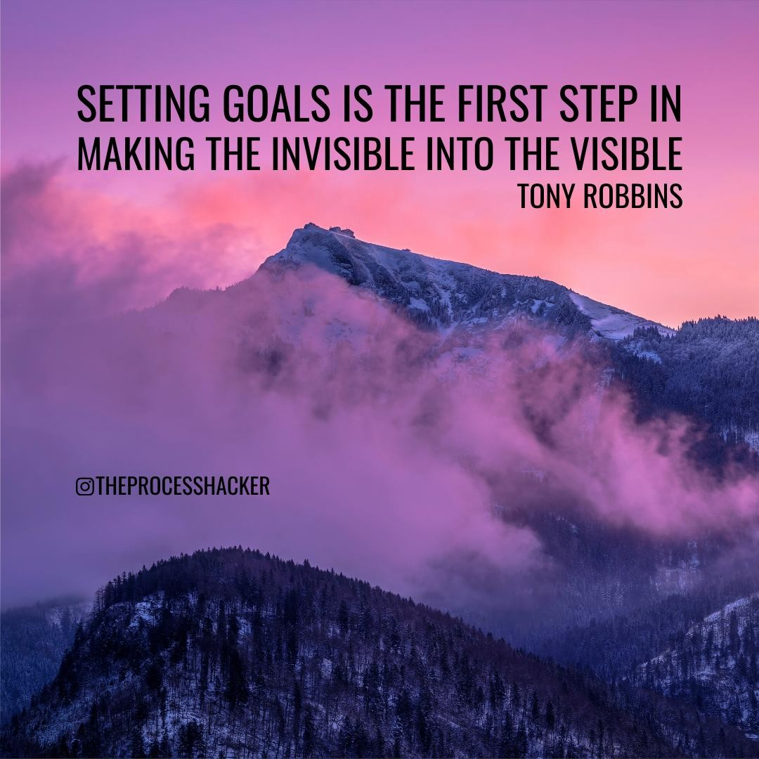 “Setting goals is the first step in turning the invisible into the visible.” – Tony Robbins